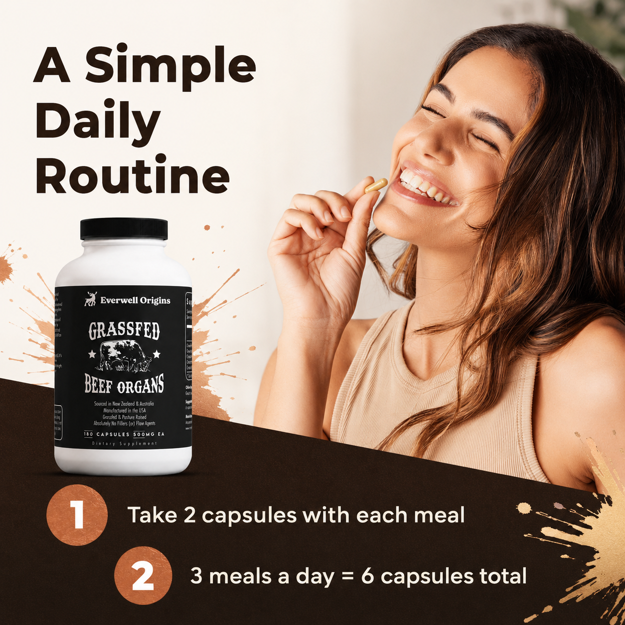 Everwell Beef Organs Capsules To Support Nerve Restoration And Daily Energy*