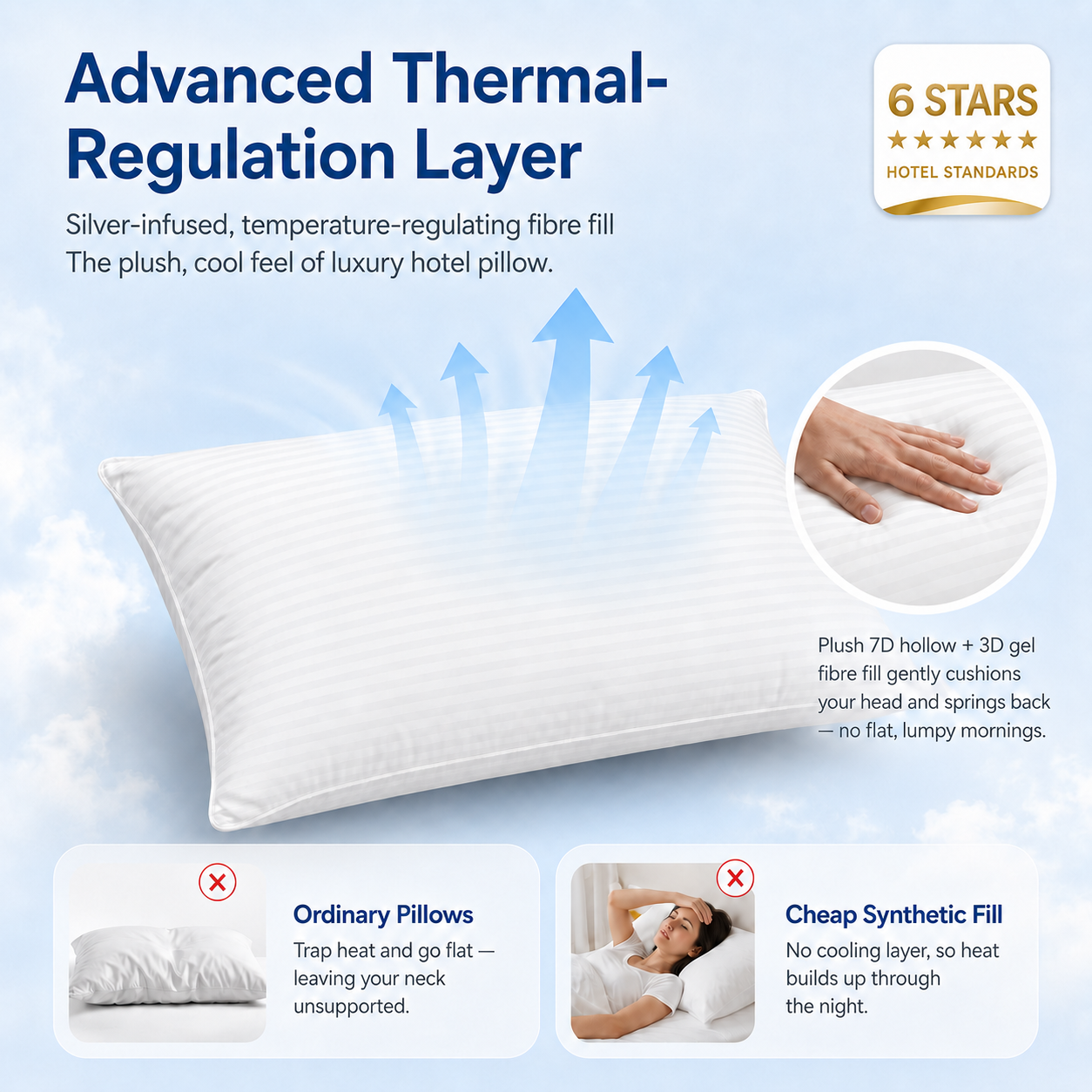 LUNIO 6 STARS HOTEL PILLOW