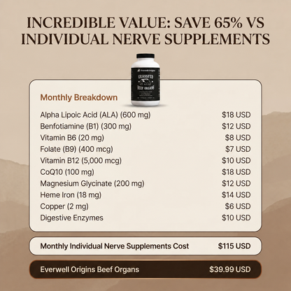 Everwell Beef Organs Capsules To Support Nerve Restoration And Daily Energy*